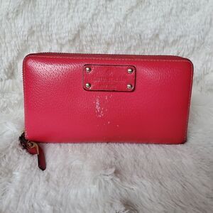 Kate Spade Wellesley Neda Leather Zip Around Wallet Large Pink